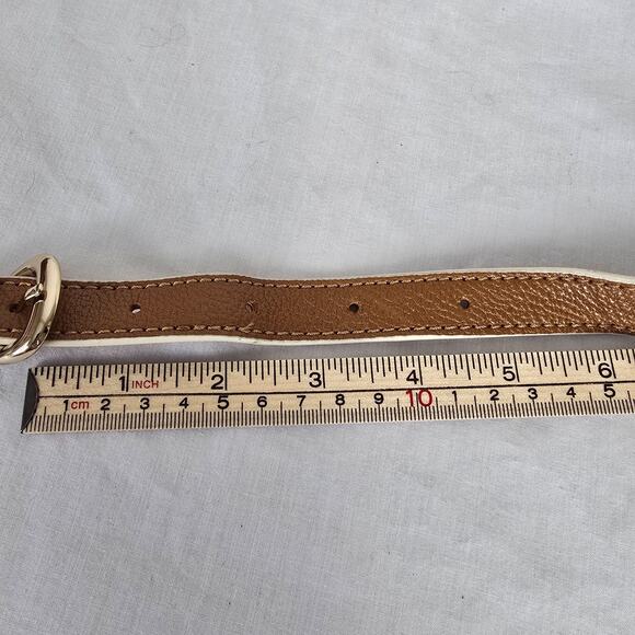 DKNY Leather Laptop Travel Business Bag Cream Beige Double Handles & CB Strap - Picture 15 of 16